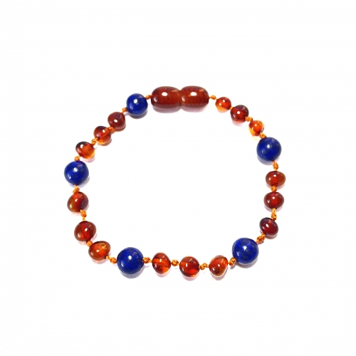 Baroque Cognac & Lazurite Bracelet