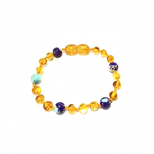 Baroque Honey & Purple Sea Sediment Bracelet