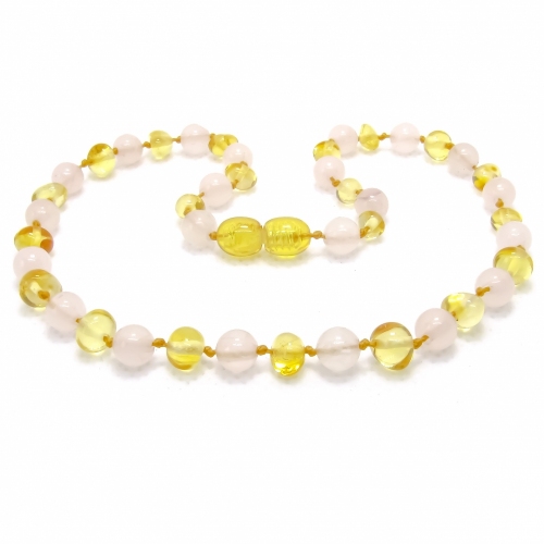 Baroque Lemon & Rose Quartz Yellow Thread