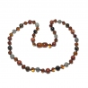 Baroque Cognac, Red Jasper, Labradorite, Tiger's Eye Necklace