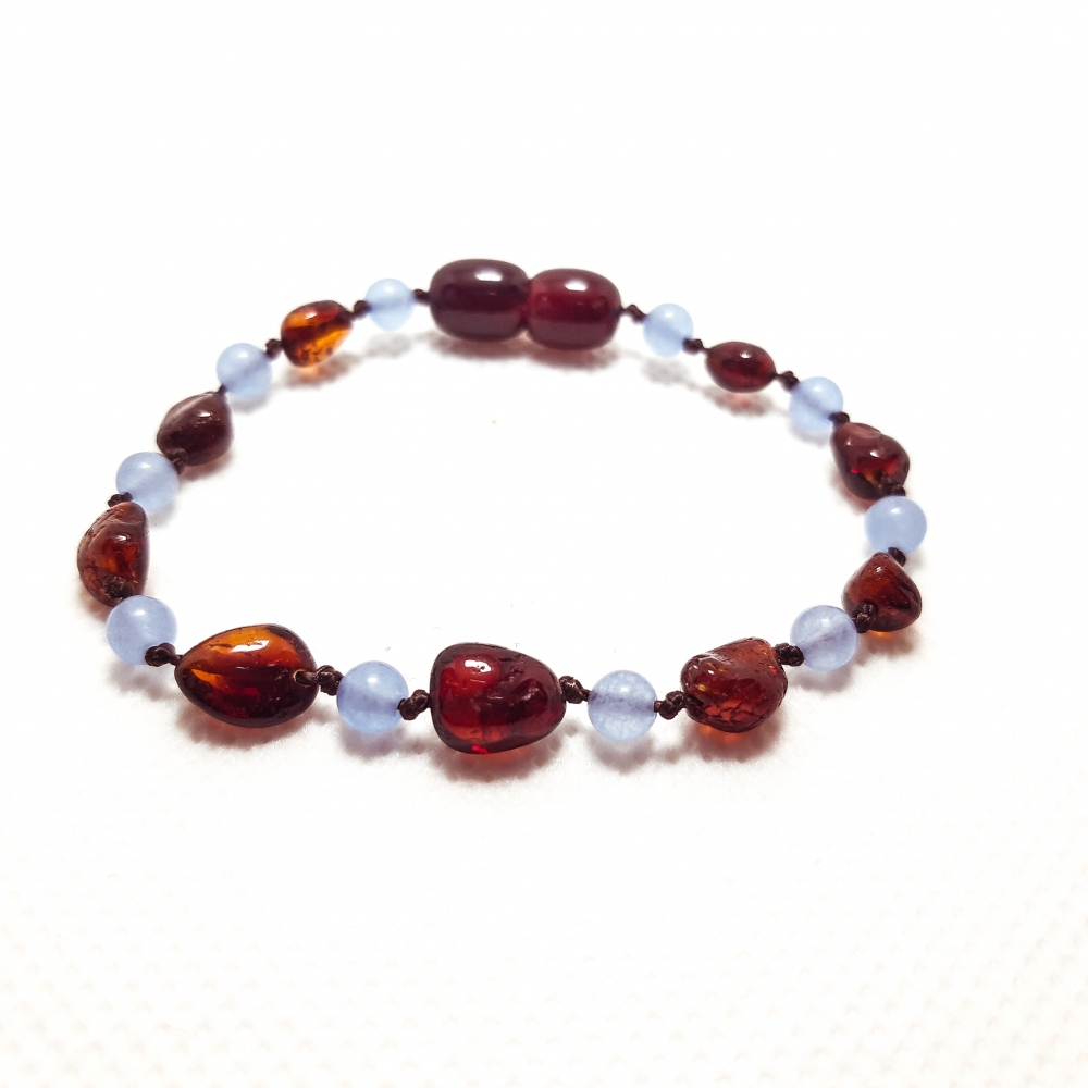 Amber & Chalcedony Teething Bracelet 509