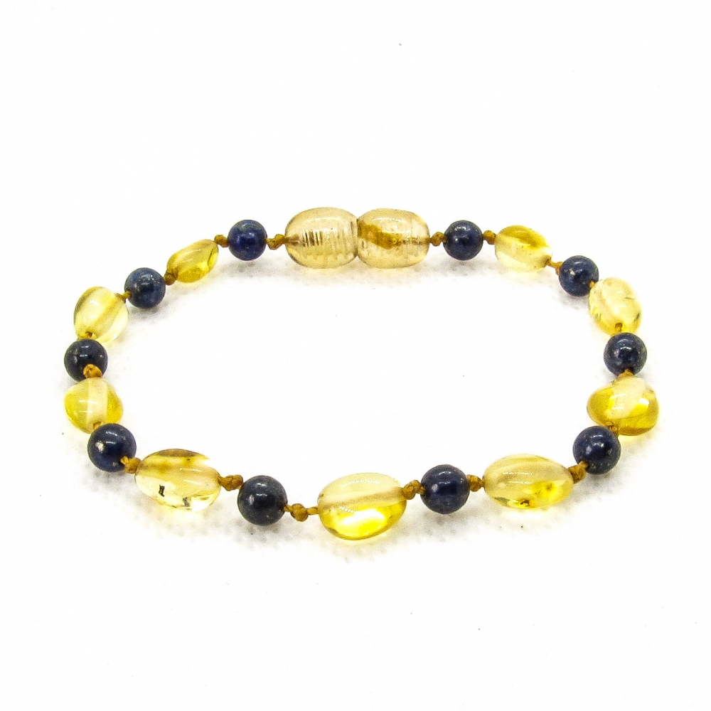 Amber & Lapis Lazuli Teething Bracelet 5043