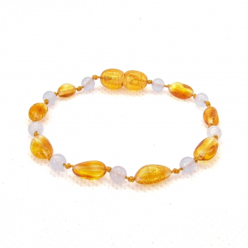 Amber & Chalcedony Teething Bracelet 510