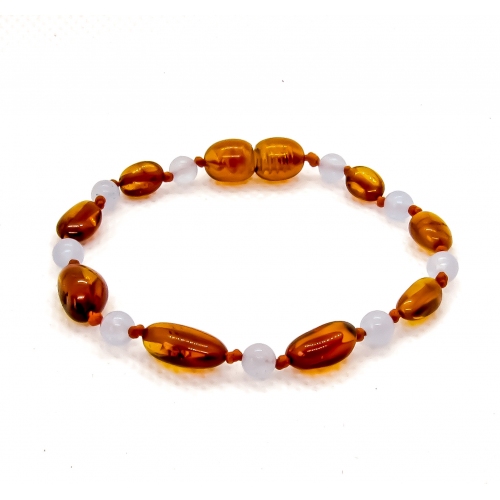 Amber & Chalcedony Teething Bracelet 508