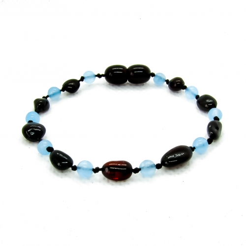Amber & Chalcedony Teething Bracelet 1020
