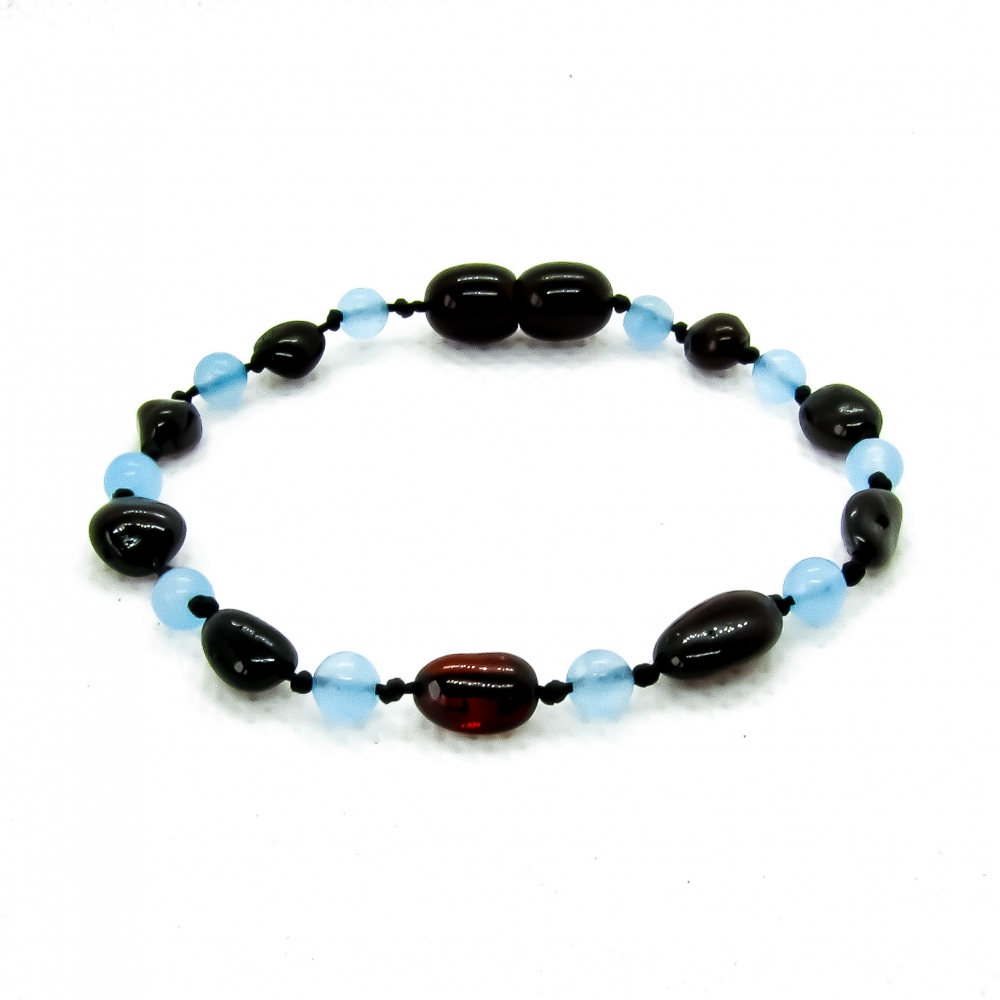 Amber & Chalcedony Teething Bracelet 1020